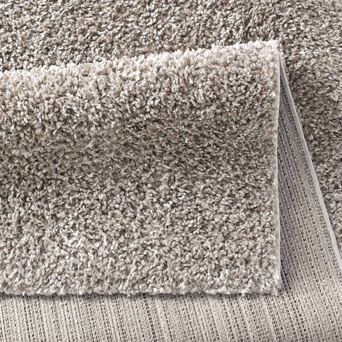 Shaggy Teppich | Flauschiger Langflor fürs Wohnzimmer, Esszimmer, Schlafzimmer oder Kinderzimmer | Grau